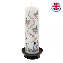 Nativity pillar Advent candle by Alison Gardiner