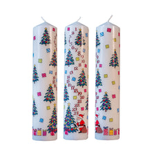 Black Friday offer. Christmas trees pillar Advent candle