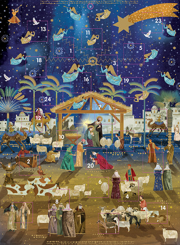 Nativity and angels Advent calendar