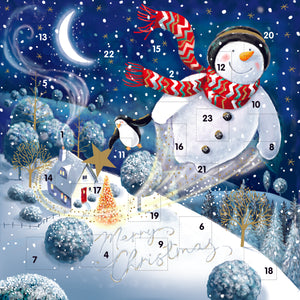 Snowman and moon square Advent calendar