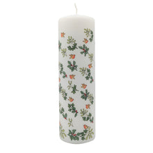 Holly and ivy Advent candle by Alison Gardiner (Pillar)