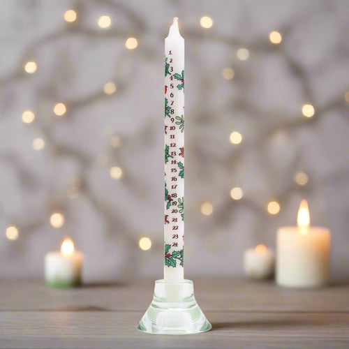 Holly and ivy Advent candle by Alison Gardiner (Slim)