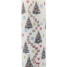 Christmas trees pillar Advent candle by Alison Gardiner