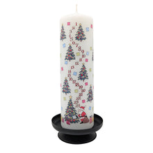 Christmas trees pillar Advent candle by Alison Gardiner