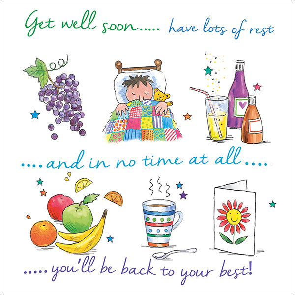 Parkinson's UK greeting cards. Get well soon single card