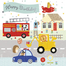 Children's happy birthday charity cards. Pack of 10 cards, 5 designs, 2 of each