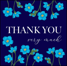 Thank you charity greeting cards. Pack of 10 cards, 5 designs, 2 of each