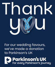 Parkinson's UK wedding favours entwined rings - pack of 10