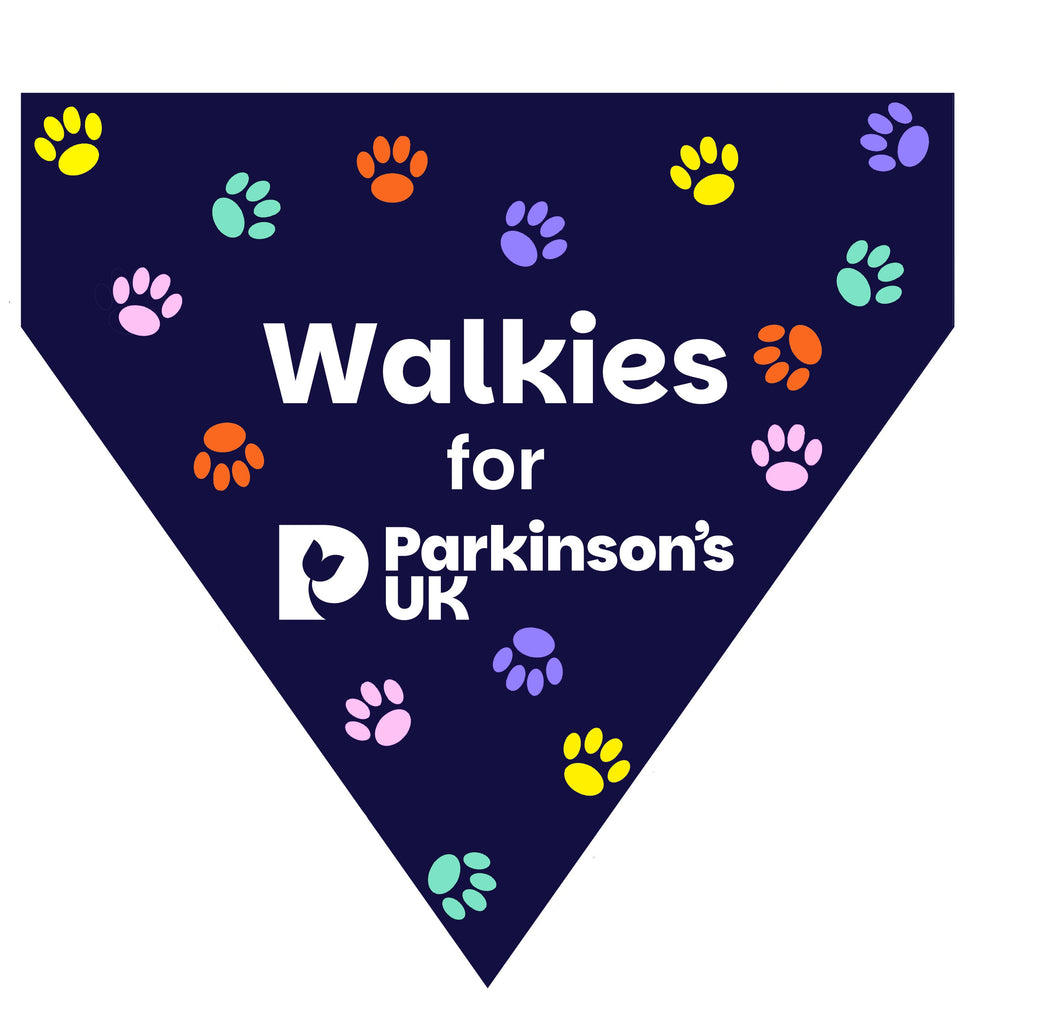 Walkies for Parkinson's bandana