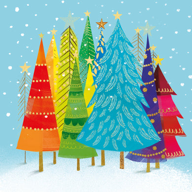 Parkinson's UK Colourful trees charity Christmas cards