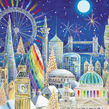 Parkinson's UK charity Christmas cards. London at night Earth design. Pack of 10 cards