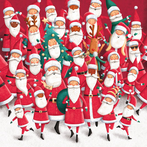 Parkinson's UK charity Christmas cards. Ho ho ho Santa design. Pack of 10 cards