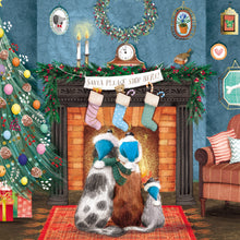Parkinson's UK charity Christmas cards. Waiting by the fireside design. Pack of 10 cards.