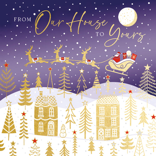 Parkinson's UK charity Christmas cards. From our house to yours design. Pack of 10 cards.