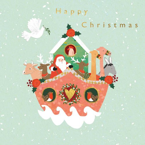 Parkinson's UK charity Christmas cards. Santa's ark design. Pack of 10 cards.