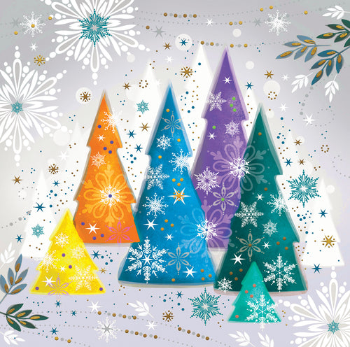 Parkinson's UK charity Christmas cards. Trees design. Pack of 10 cards.