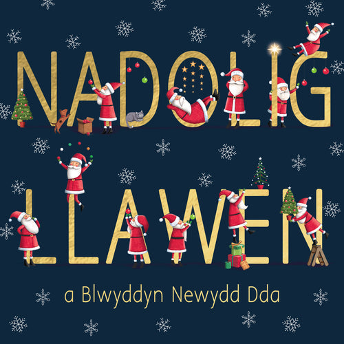 Parkinson's UK charity Christmas cards. Nadolig Llawen design. Pack of 10 cards.