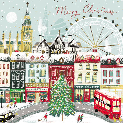 Parkinson's UK charity Christmas cards. London at Christmas design. Pack of 10 cards.