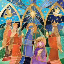 Parkinson's UK charity Christmas cards - Stained glass nativity design