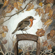 Parkinson's UK charity Christmas cards - Robin on handle design