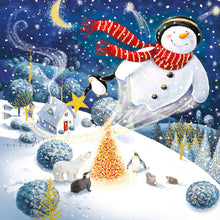 Parkinson's UK charity Christmas cards - Flying snowman design