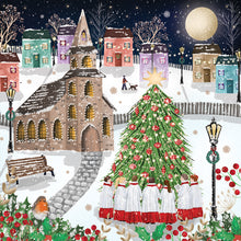 Parkinson's UK charity Christmas cards - Choir around the tree design