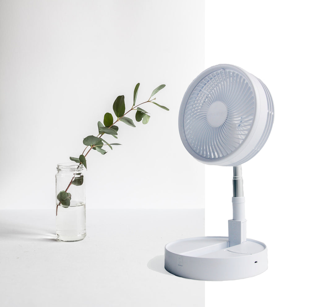 Rechargeable foldaway fan