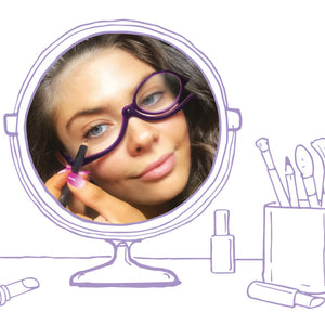 Magnifying make-up glasses