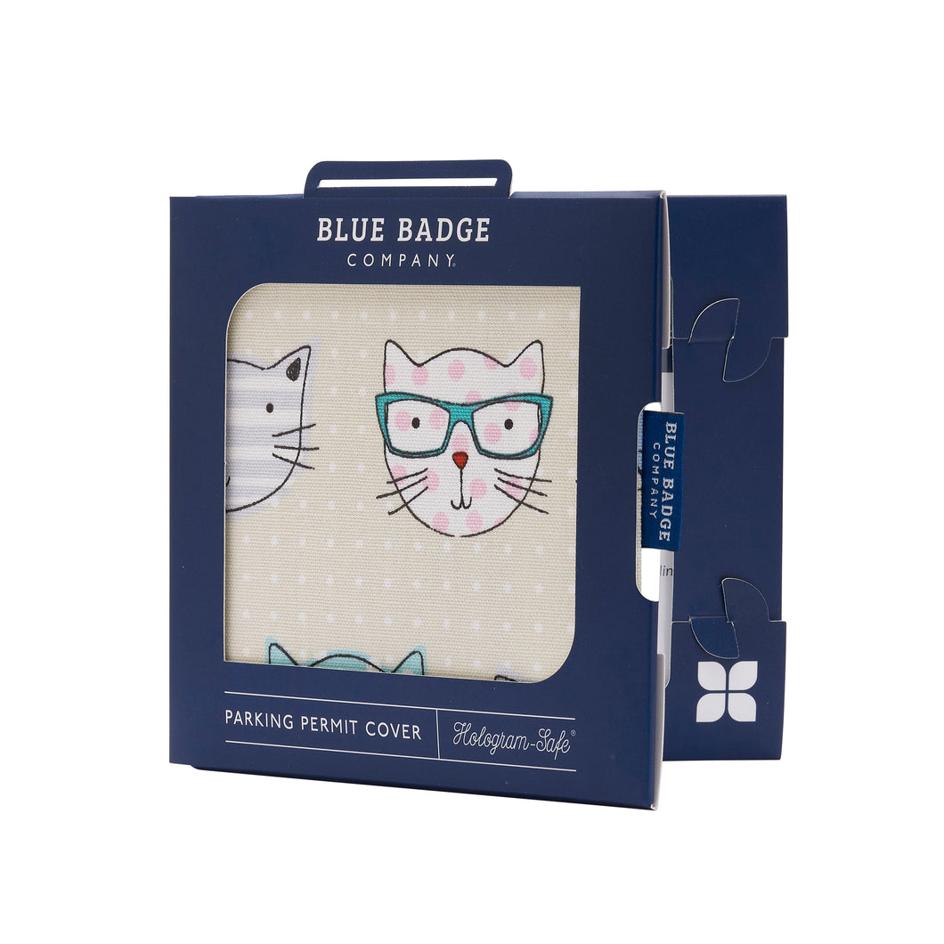 NEW! Blue badge holder. Cool cats design