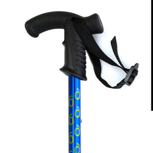 Flexyfoot telescopic walking stick with Derby handle