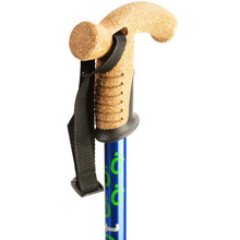 Flexyfoot folding walking stick with breathable cork handle