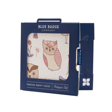 Blue badge holder - Hoot owls