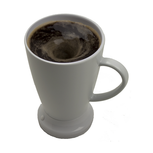 Self stirring melanine mug