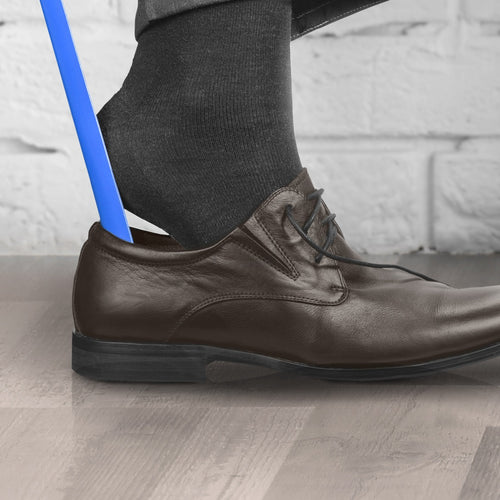 Blue extra Long handled shoe horn