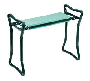 Combination folding garden kneeling bench and seat