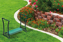 Combination folding garden kneeling bench and seat