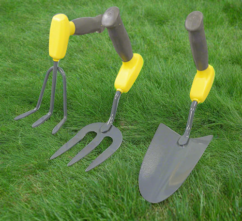 3 piece ergonomic handled gardening set