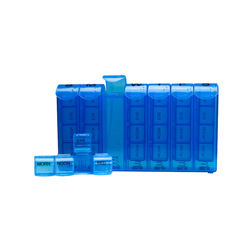Weekly 4 dose pill organiser