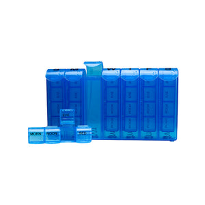 Weekly 4 dose pill organiser