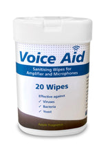 Sanitising wipes for amplifier and microphones