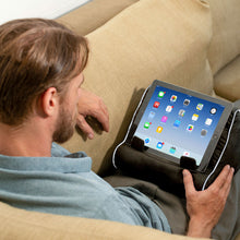Black book and tablet couch