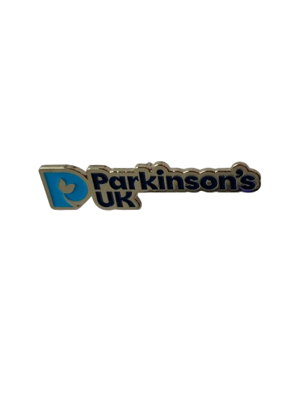 Parkinson's UK shaped logo pin badge