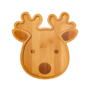 Reindeer bamboo shaped plate