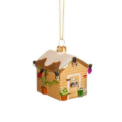 Garden shed Christmas bauble