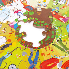 4 seasons 50-piece wooden circular floor jigsaw puzzle
