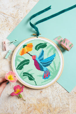 Hummingbird cross stitch kit