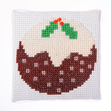 Christmas pudding mini counted cross stitch kit