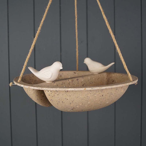 Eco-friendly hanging duo bird feeder