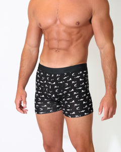 Eco-friendly bamboo trunks. 2 pair pack. Sharks design