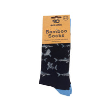 Eco-friendly bamboo socks. Sharks design. Size 6-11